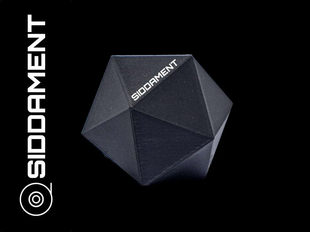 3D-printed sample from Siddament PCCF Black 1.75 mm PC + Carbon Fiber filament – precision surface finish and durability